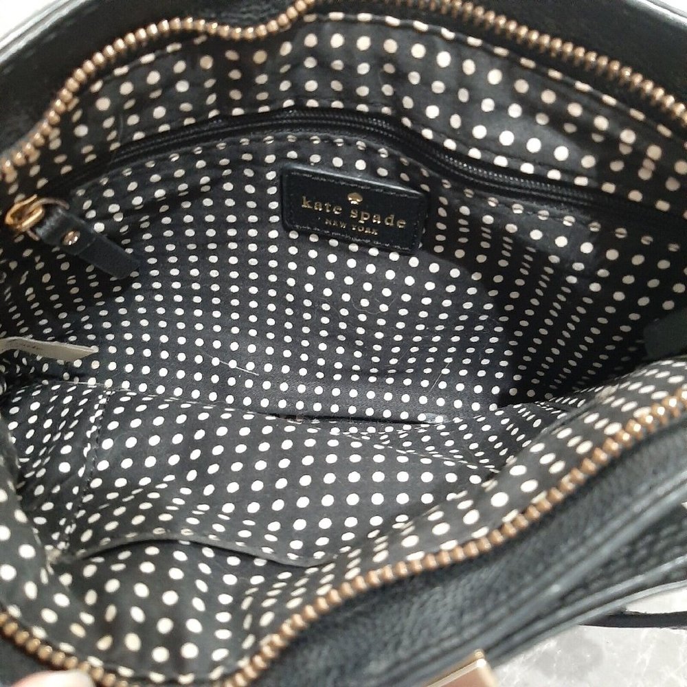 KATE SPADE NEW YORK Leather Semi Chain Crossbody Generous Strap Handbag Purse - Picture 5 of 5